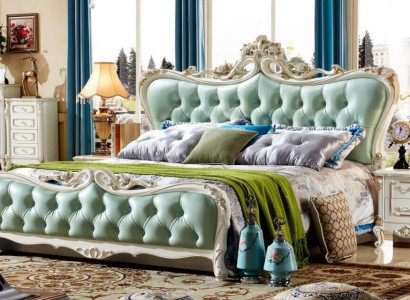 Chesterfield Schlafzimmer Bett Design Betten 180x200 Möbel Grün Hotel